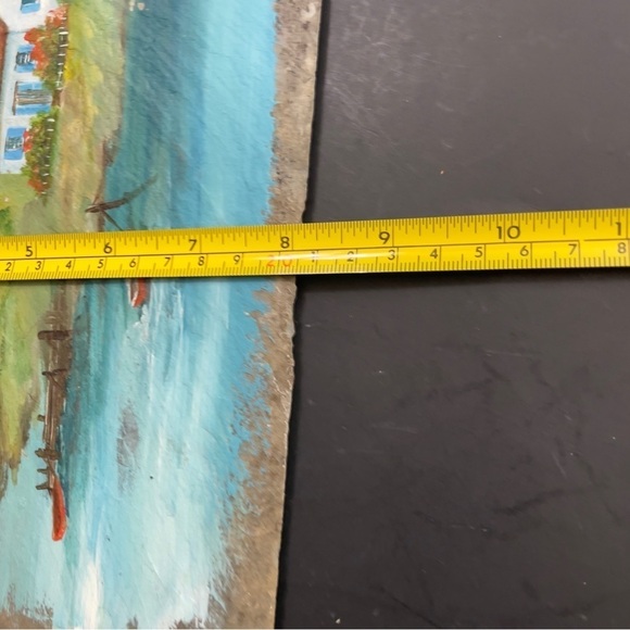 Cottage by the Sea painting on stone by Frances Mary Avery - Picture 5 of 9